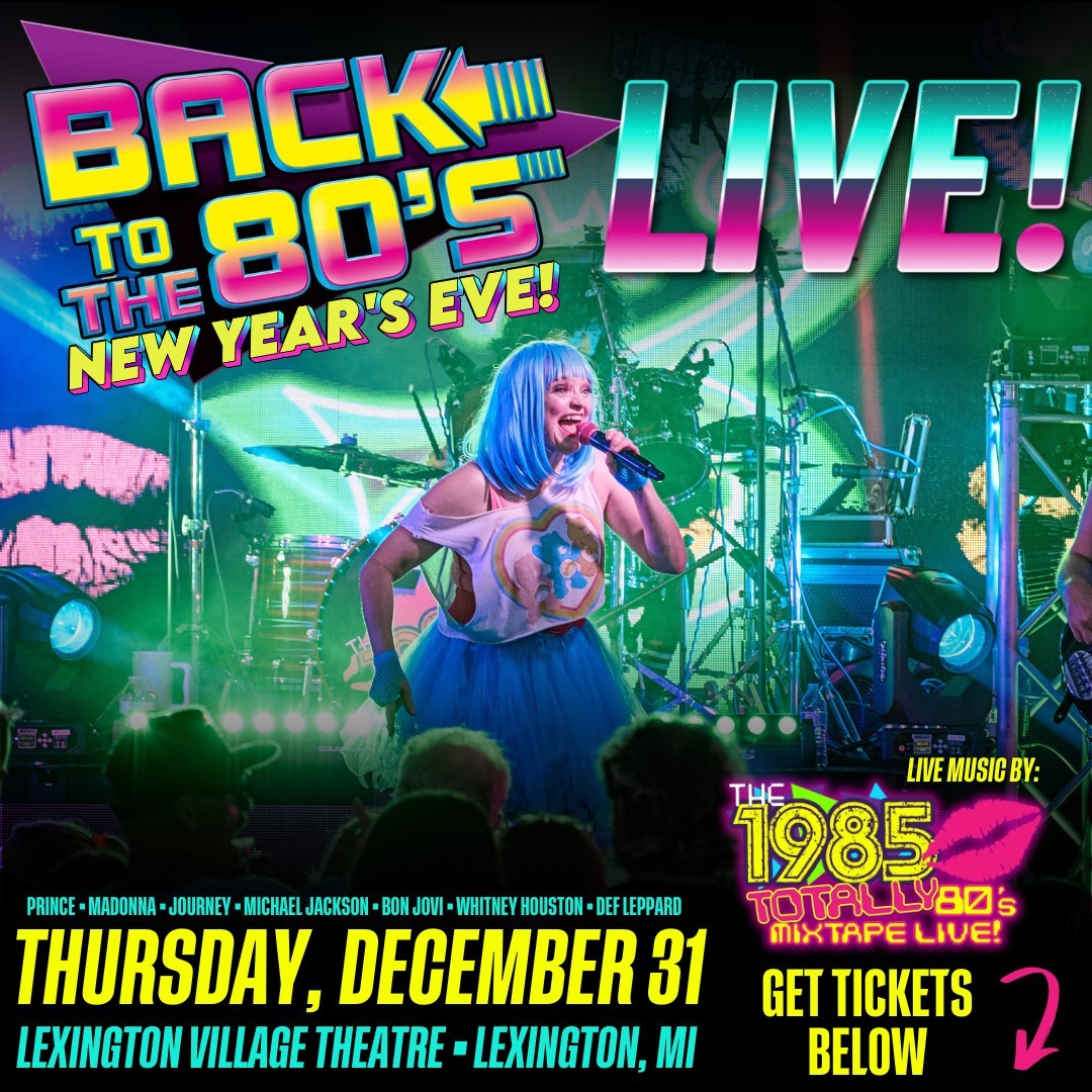 The 1985 Back to the 80s New Year's Eve party artwork